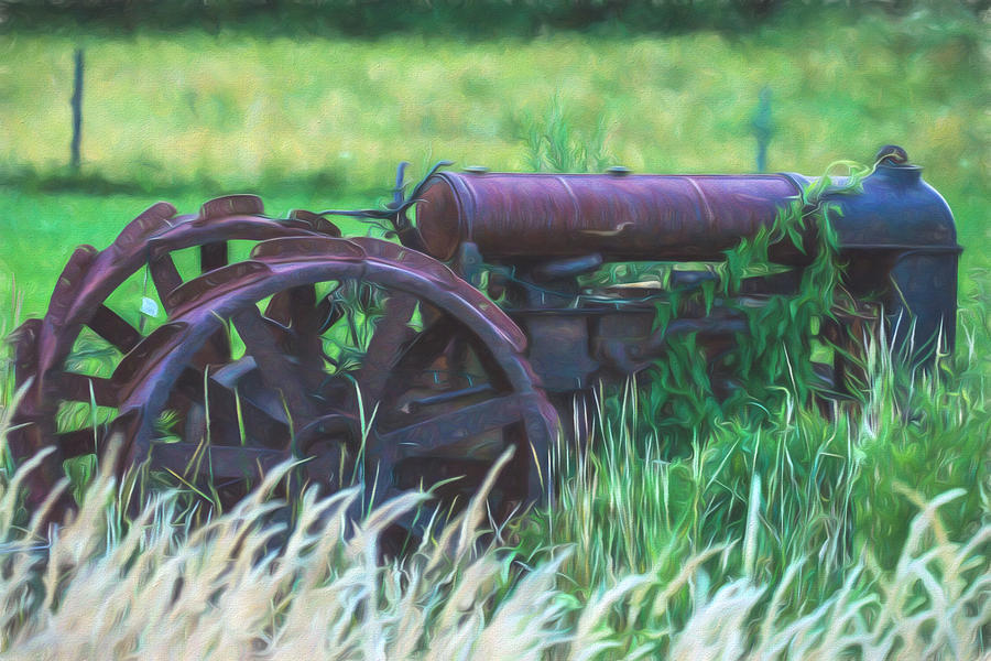 Farm Photograph - Old Farm Tractor by Black Brook Photography