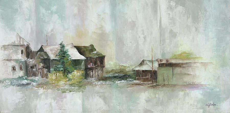 Old Farm Yard Painting by Constance Fisher Old Farm Yard Painting by Constance Fisher