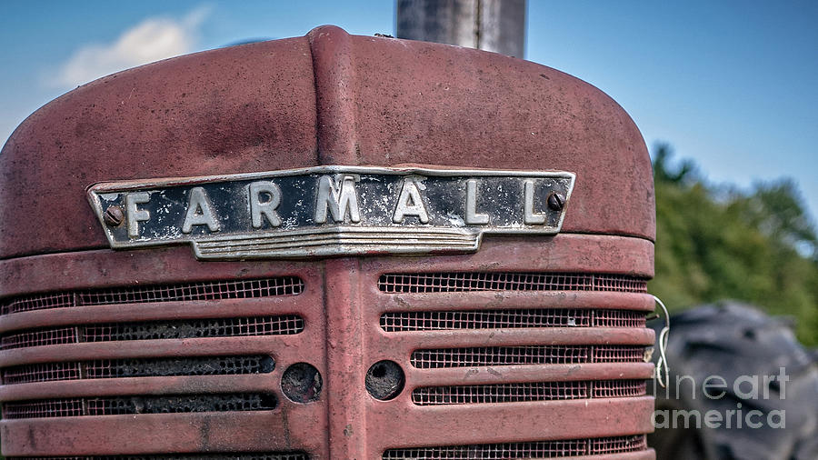 Old Farmall Tractor Grill and Nameplate Photograph by Edward Fielding