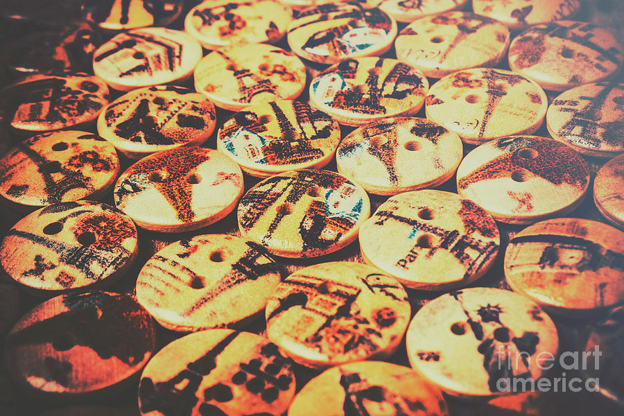 Old fashion landmark buttons Photograph by Jorgo Photography