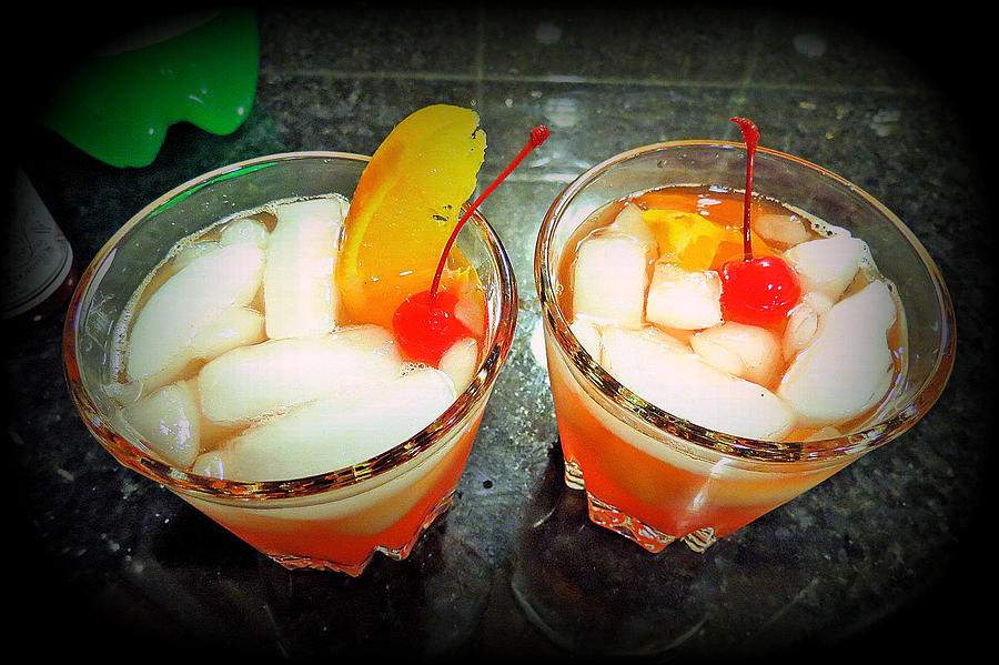 Old Fashioned Drinks Photograph by Kay Novy