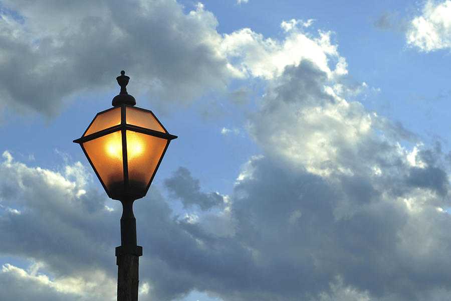 Old Fashioned Lamppost Light In The Sky Photograph by Terry DeLuco