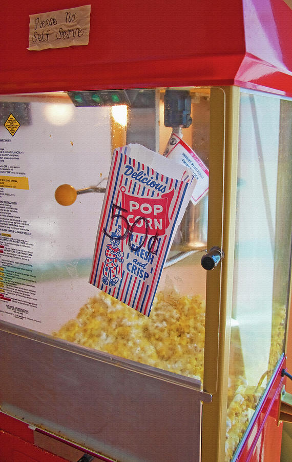 Popcorn Photograph - Old-Fashioned Popcorn Machine by Steve Ohlsen