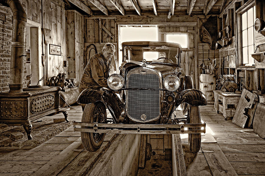 Transportation Photograph - Old Fashioned TLC monochrome by Steve Harrington