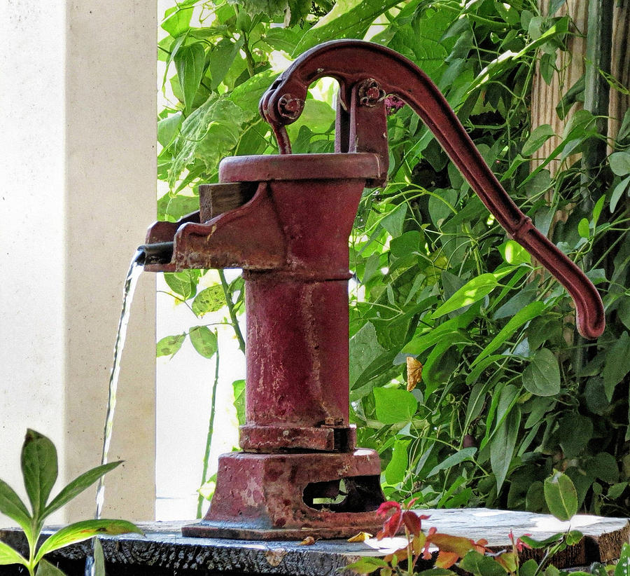 Old Fashioned Water Pump Photograph by Janice Drew