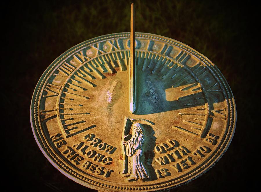 Old Father Time Sundial Photograph by Cynthia Guinn