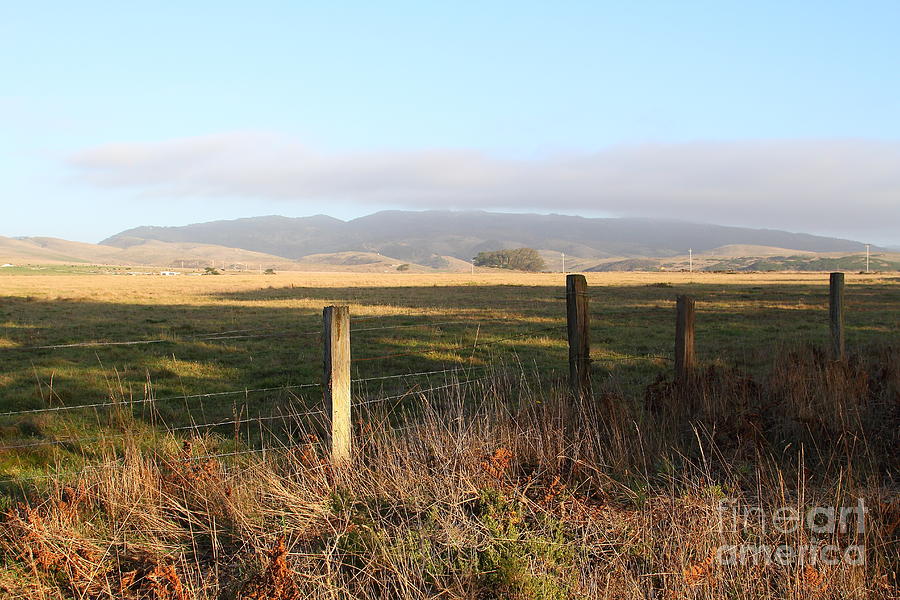 Old Fence And Landscape Along Sir Francis Drake Boulevard At Point Reyes California . 7D9965 Photograph by Wingsdomain Art and Photography