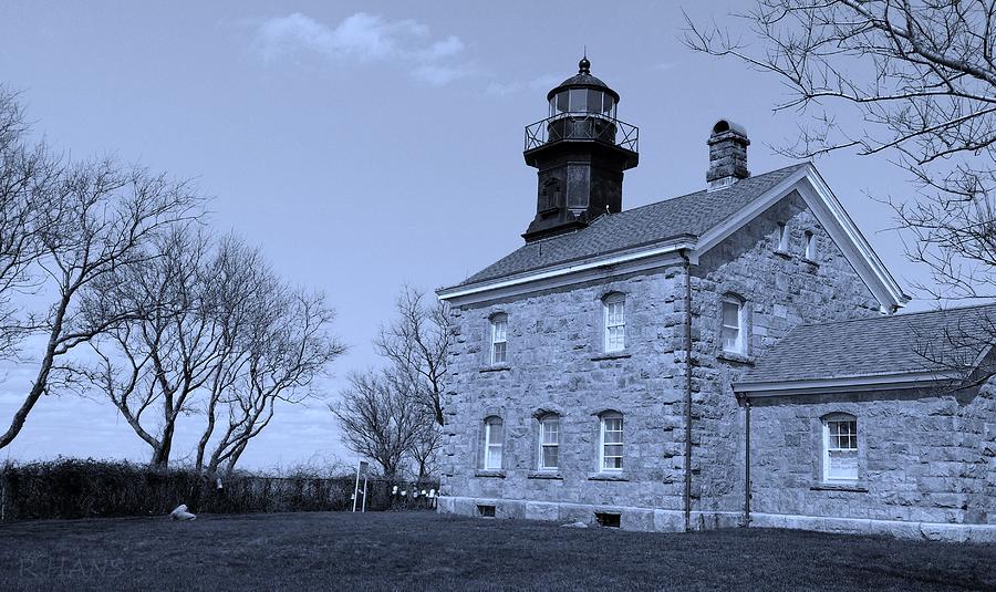 Old Field Lighthouse Cyan  Photograph by Rob Hans