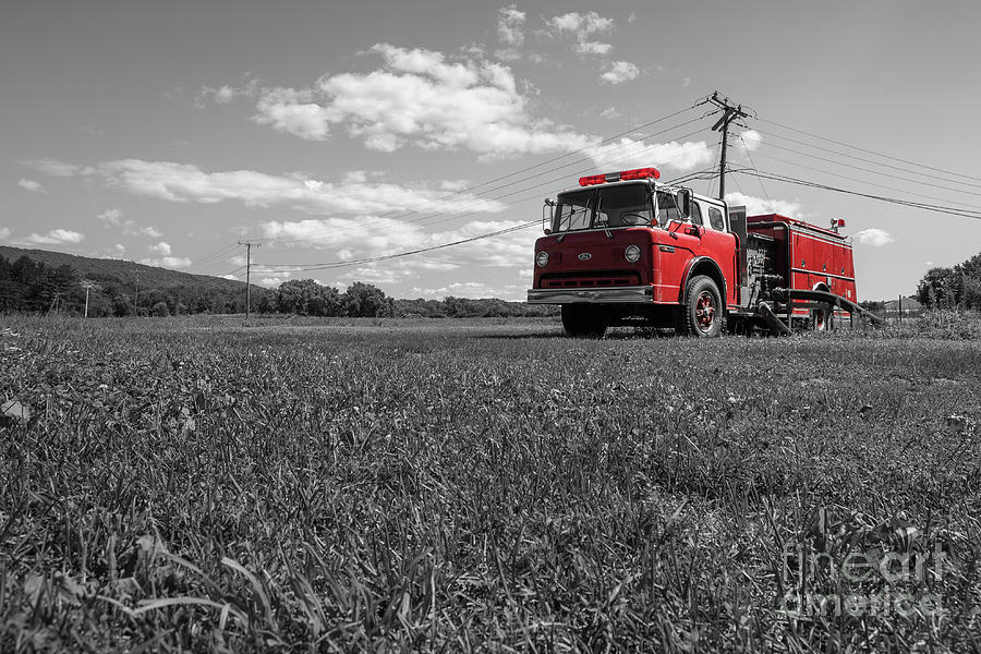 Old Fire Engine Deerfield MA Photograph by Edward Fielding