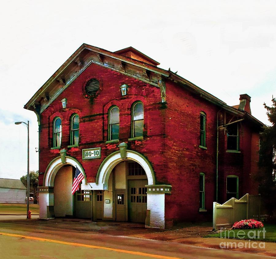 Old Firehouse No 10  squared Photograph by Julie Dant