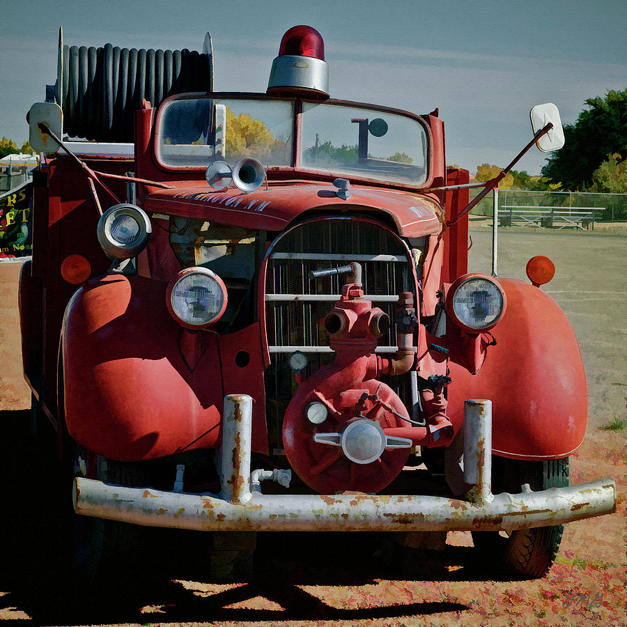 Old Firetruck II SQ Photograph by David Gordon