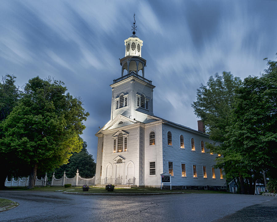 Tree Photograph - Old First Church of Bennington by Stephen Stookey