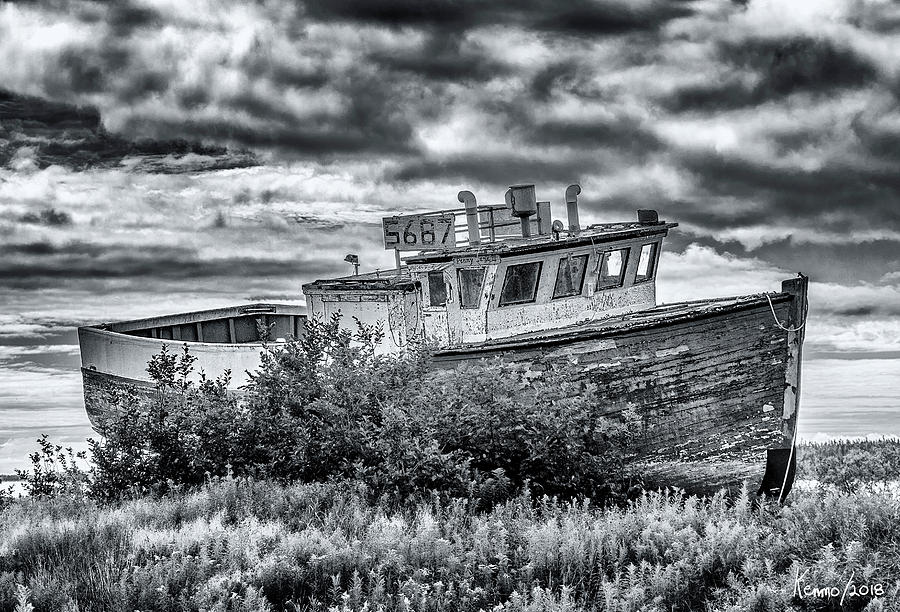 Old Fishing Boat, Marie Joseph, Nova Scotia Photograph by Ken Morris
