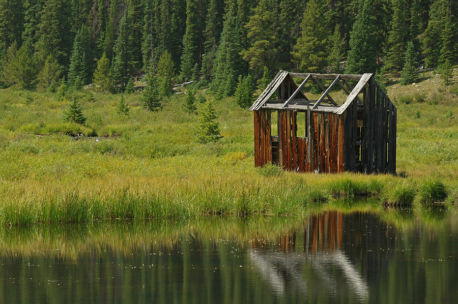 Nature Photograph - Old Fishing Cabin by Jerry Mann