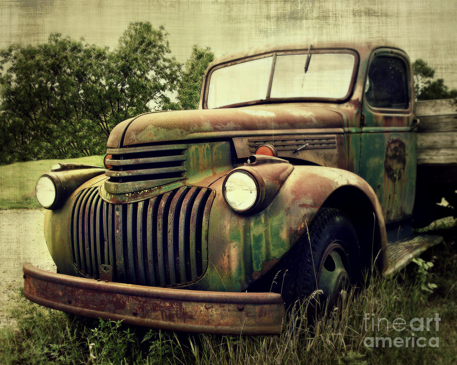 Truck Photograph - Old Flatbed by Perry Webster