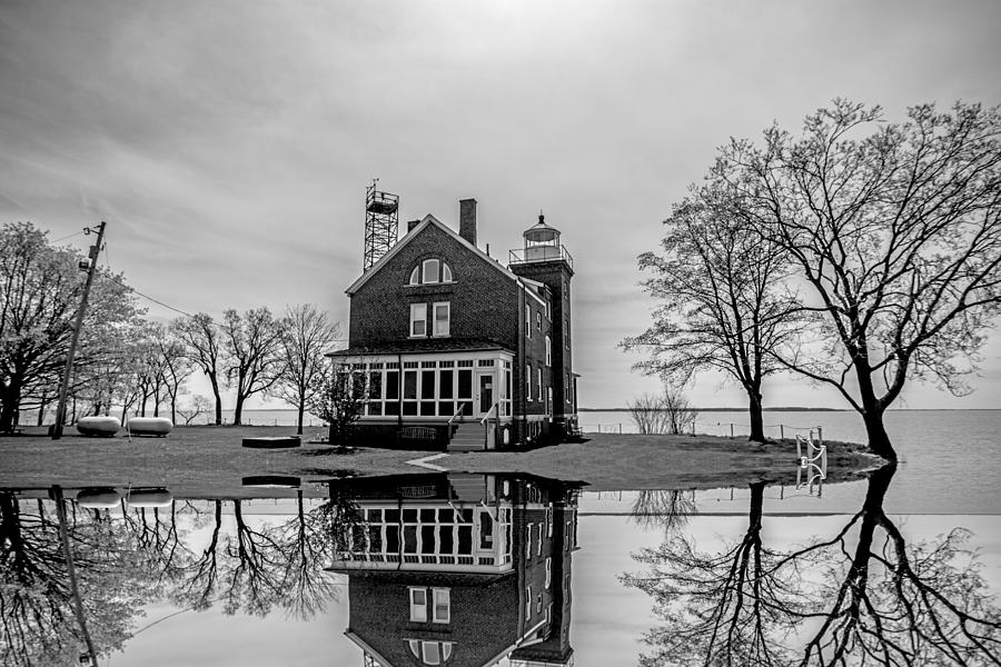 Old Flooded Lighthouse Photograph by Kevin Cable