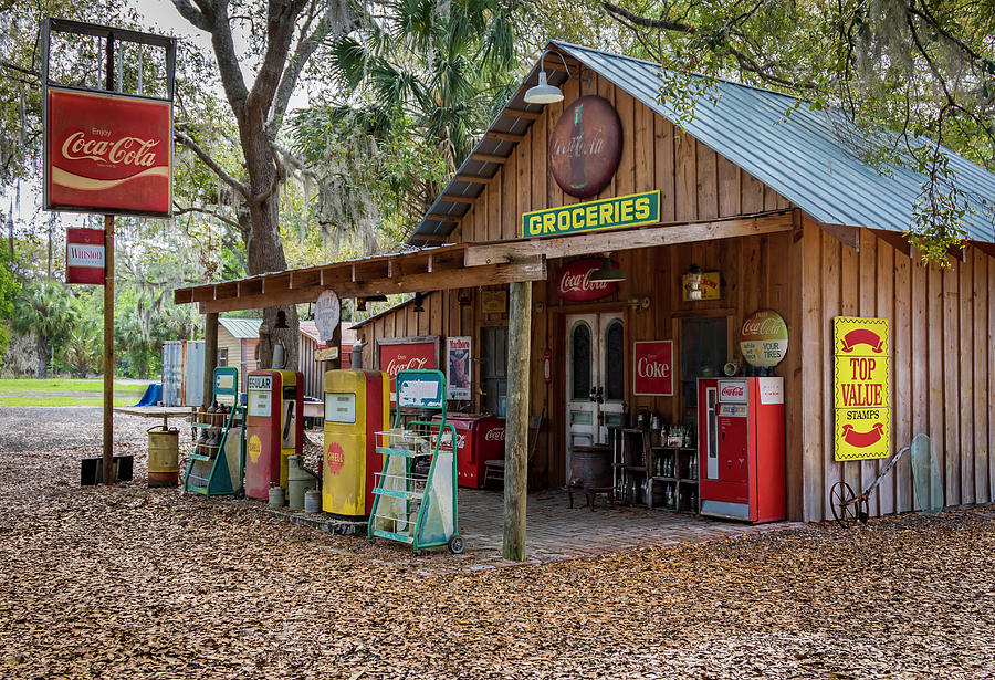 Old Florida Gas Station And Store Photograph by Tony Fruciano Pixels