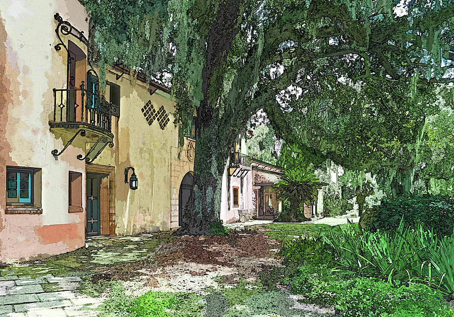 Old Florida in Watercolor Photograph by Susan Molnar