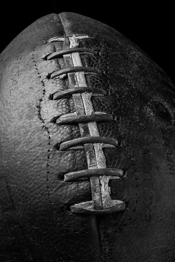 Old Football In Black And White Photograph by Garry Gay