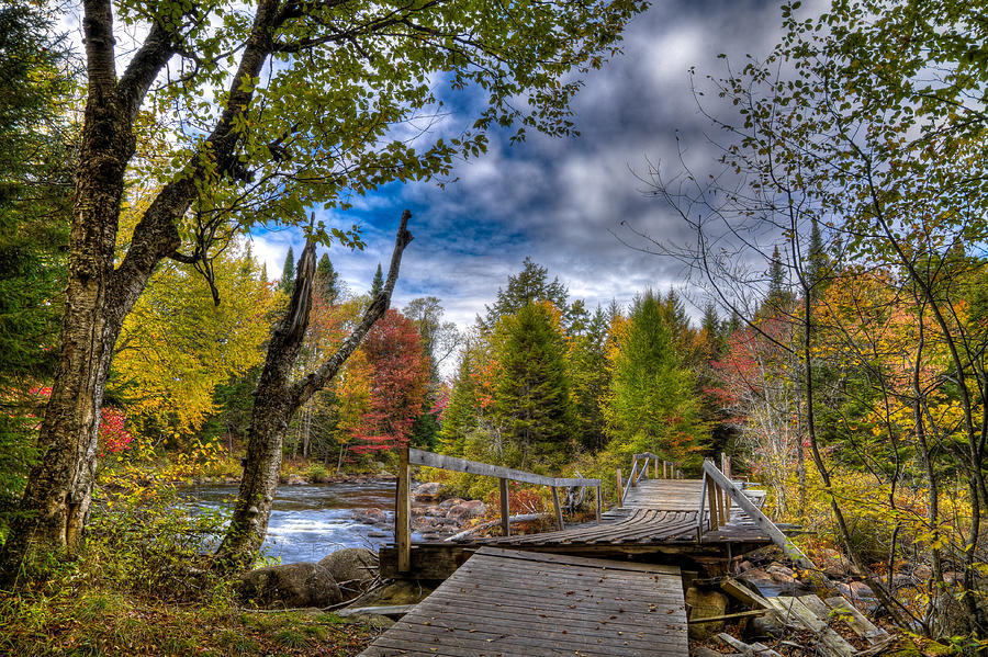 Landscape Photograph - Old Footbridge Over the Moose River by David Patterson