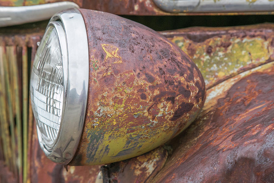 Old Ford Head Lamp Photograph by Diana Marcoux - Fine Art America