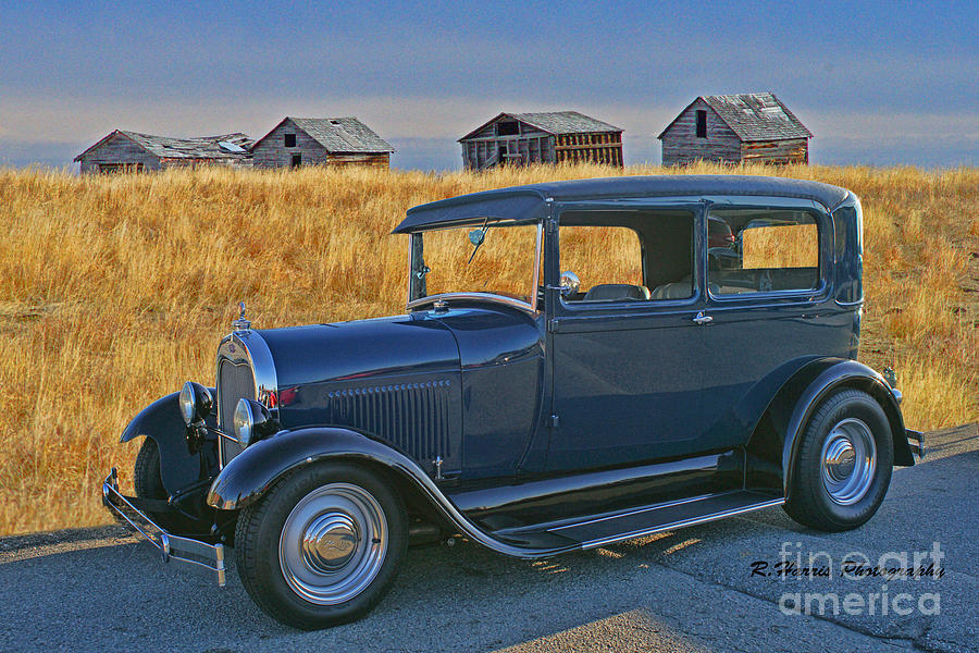 Car Photograph - Old Ford on the Prairies by Randy Harris