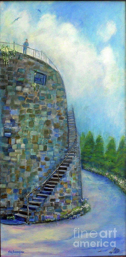 Old Fort Wall on Savannah River Street Painting by Doris Blessington