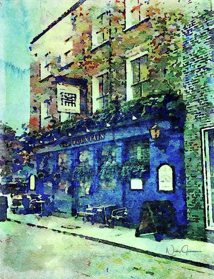 Old Fountain Pub Digital Art by Nicky Jameson