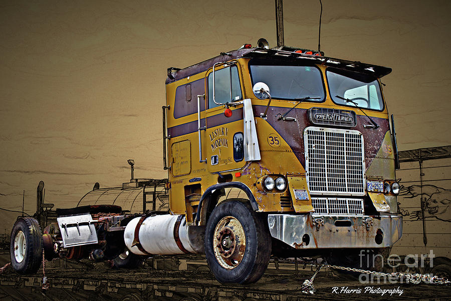 Old Freightliner Cabover Photograph by Randy Harris
