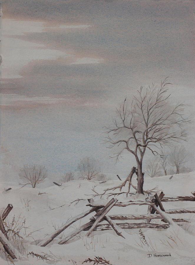 Winter Painting - Old Friends  by Debbie Homewood