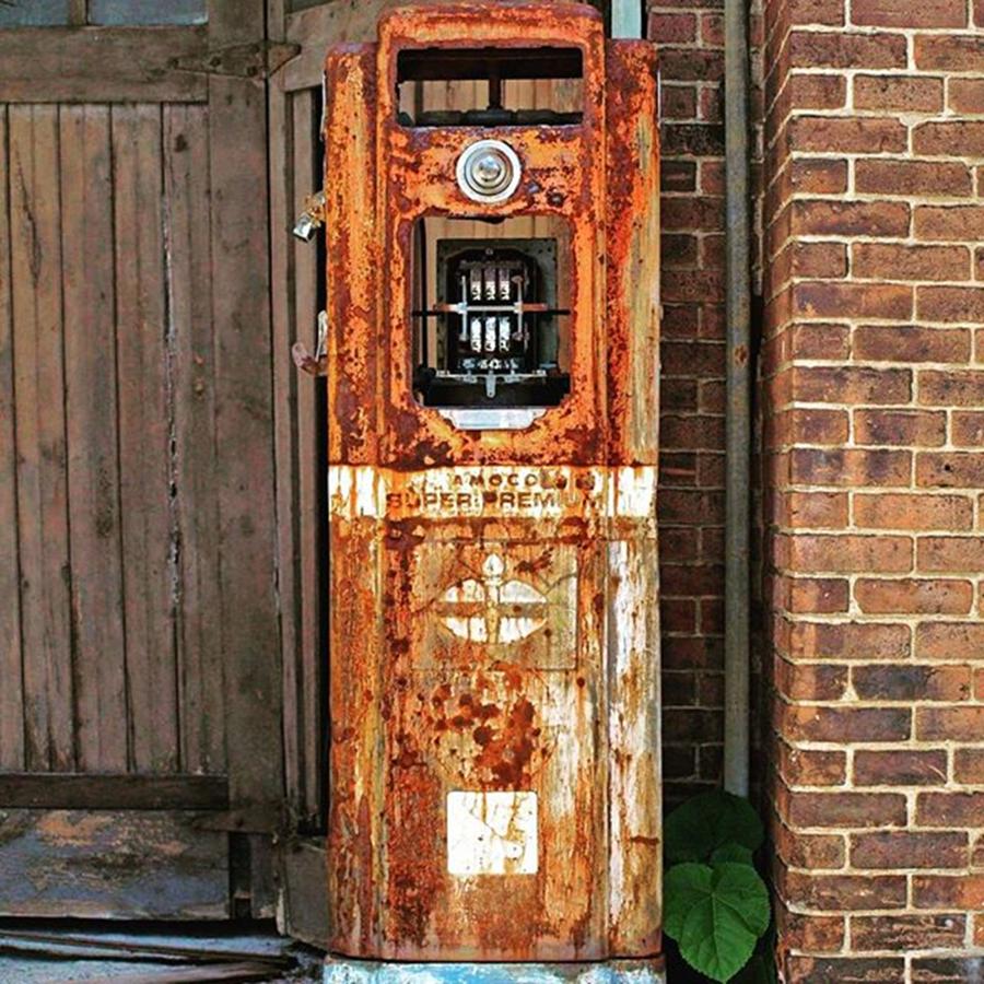 Car Photograph - Old Gas Pump. #vintage #gas #abandoned by Ashley Villa