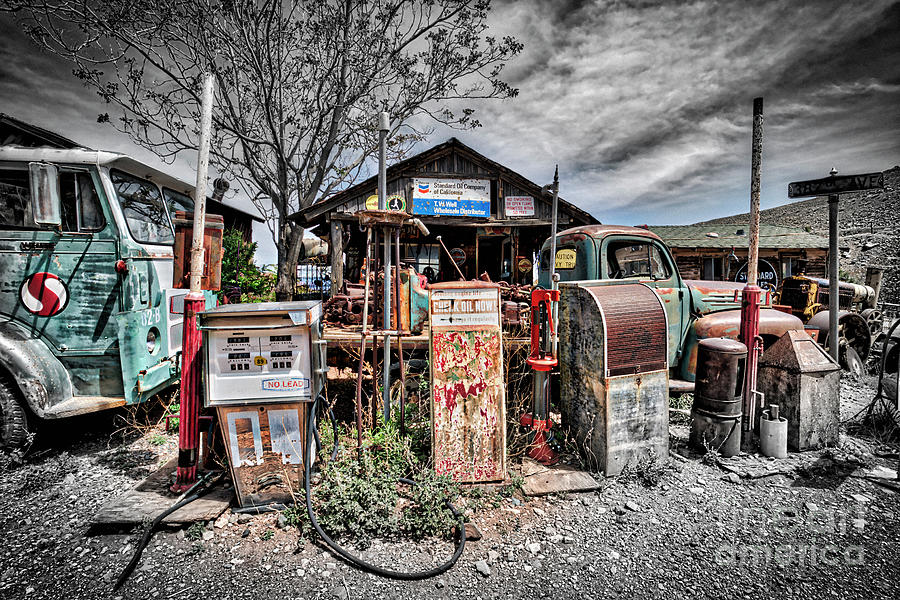 Old Gas Station Photograph
