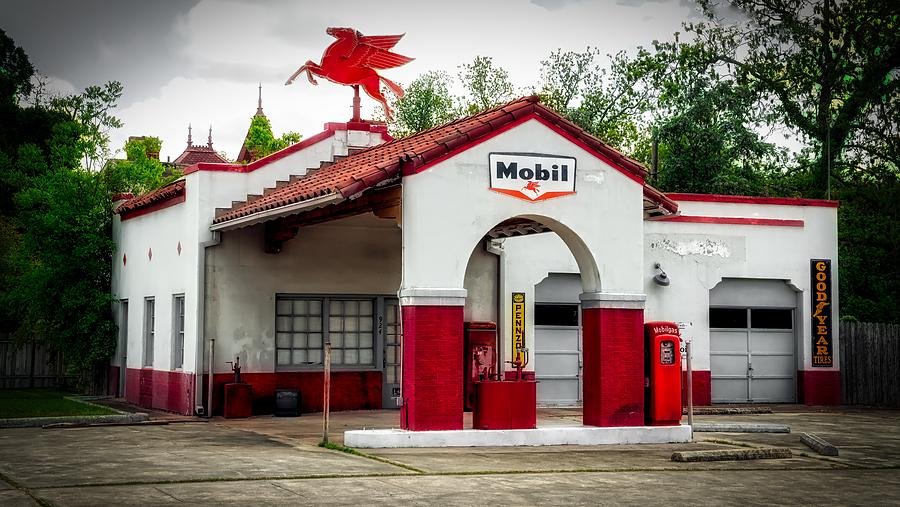 Vintage Photograph - Old Gas Station by Mountain Dreams