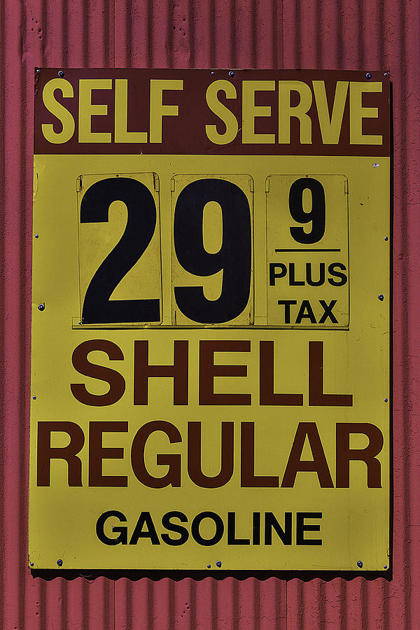 Old Gasoline Sign Photograph by Garry Gay