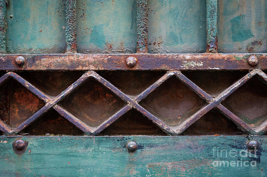 Old gate geometric detail Photograph by Elena Elisseeva