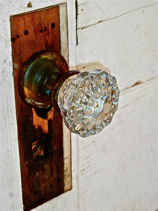 Old Glass Doorknob Photograph by Diana Hatcher