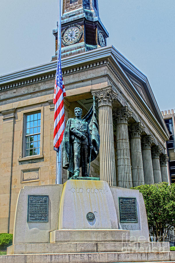 Old Glory at Courthouse Photograph by Sandy Moulder