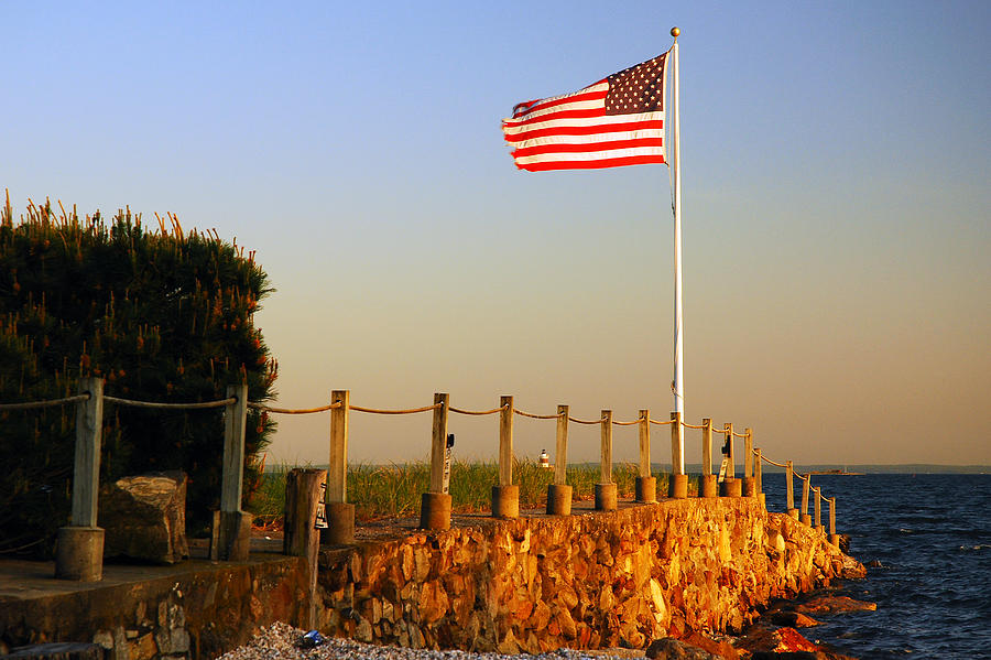 Old Glory at Days End Photograph by James Kirkikis