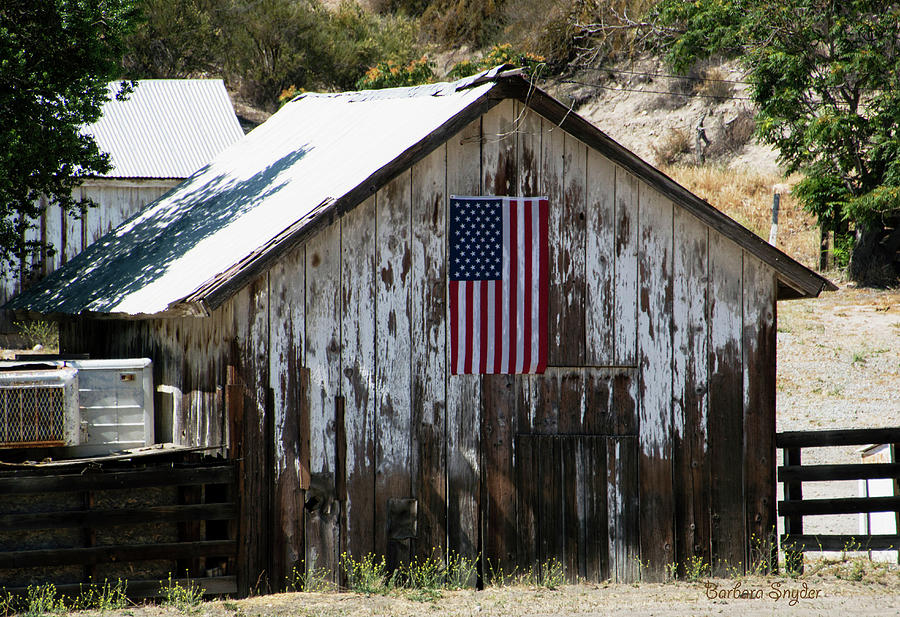Old Glory Barn American Flag Photograph by Barbara Snyder