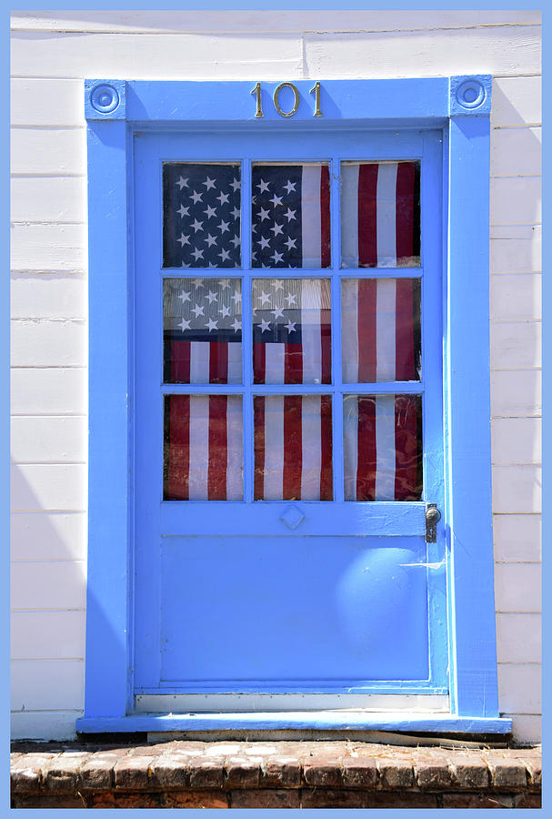 Old Glory Door Photograph by Barbara Snyder