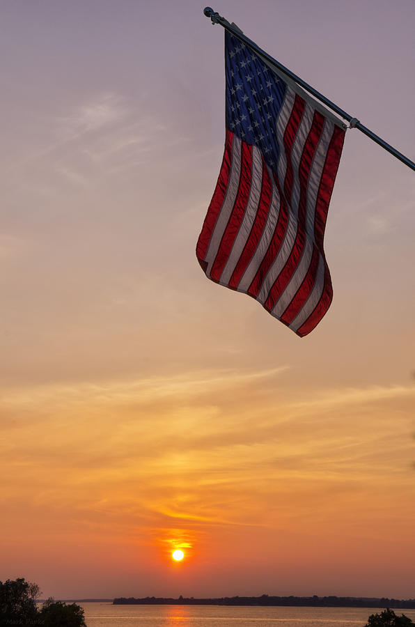 Sunset Photograph - Old Glory by Mark Papke