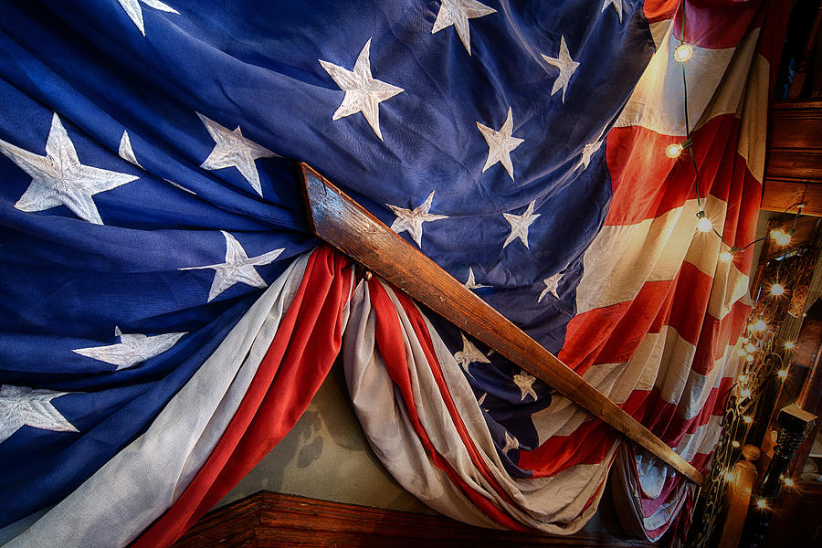 Old Glory On The Handrail Photograph by Dick Pratt