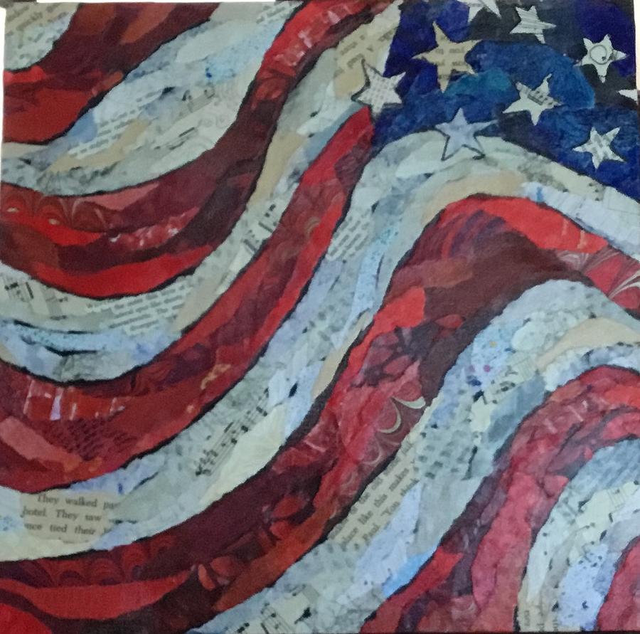 Flag Painting - Old Glory by Phiddy Webb