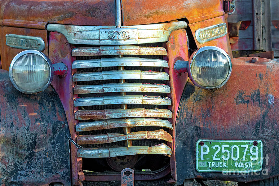 Old GMC Truck Grill Photograph by Jerry Fornarotto