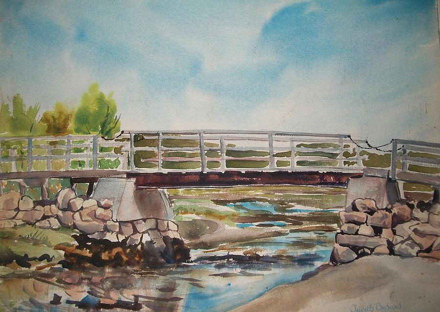 Old Good Harbor Foot Bridge SOLD Painting by Judith Young