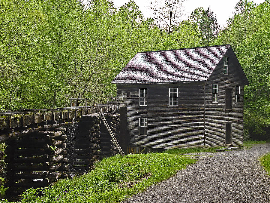 Old Grain Mill on Mountain Stream Photograph by Michael Whitaker