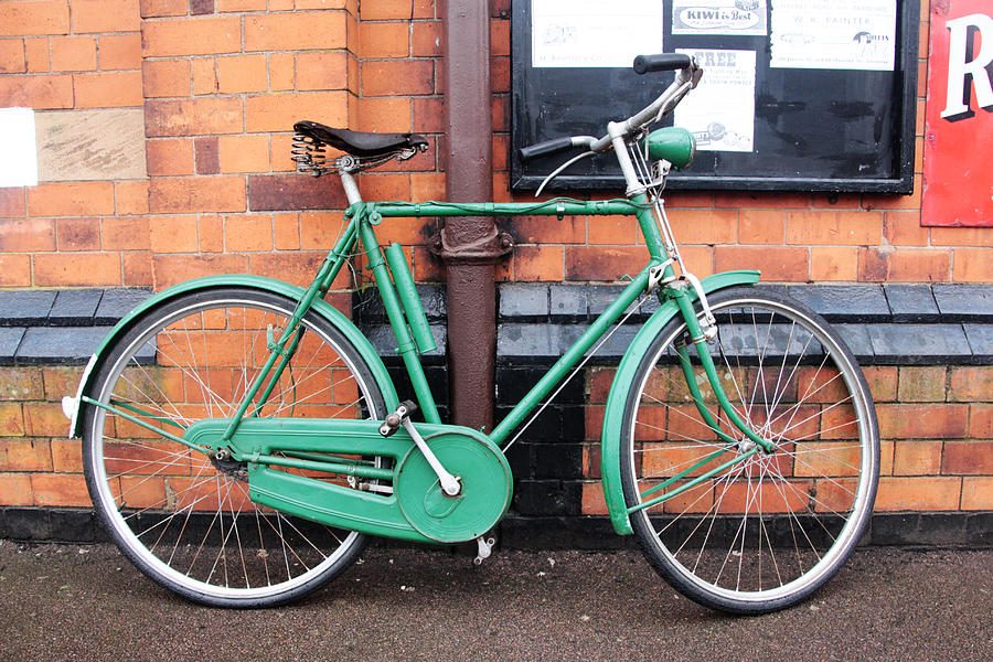 Old Green Bicycle  Photograph by Tom Conway