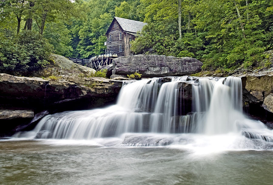 Old Grist Mill In Babcock State Park West Virginia Photograph By Brendan Reals