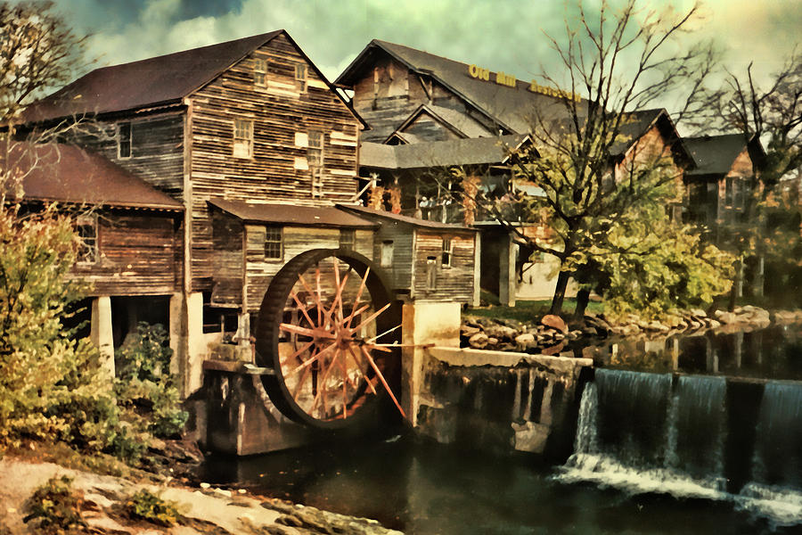 Old Grist Mill Digital Art by TnBackroadsPhotos