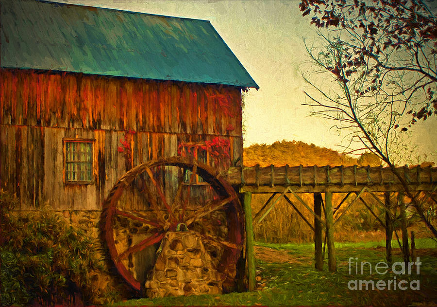 Unique Photograph - Old Gristmill  by Dave Bosse